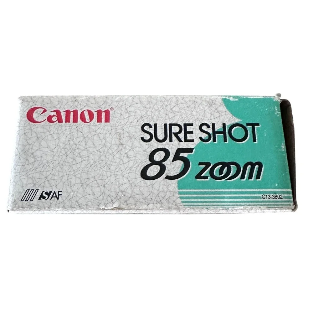 Canon Sure Shot 85 Zoom 35mm Point & Shoot Film Camera Tested with Box Manual